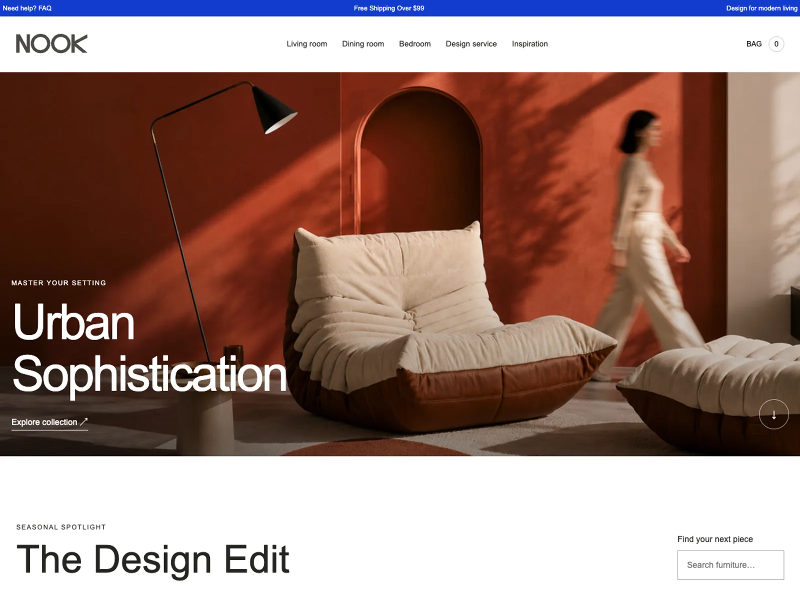 Wonder Interior — NOOK independent website recreation screenshot